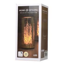 Sklenený LED valec 15 cm zlatý