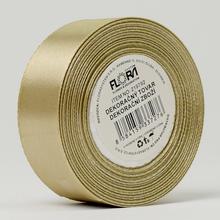 Satenová stuha v zlatej farbe, šírka 25 mm, dĺžka 15 m.