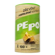 PE-PO drevený podpaľač 100 ks kocky