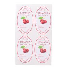 Samolepky na fľaše s čerešňovicou, 16 kusov v mixe.