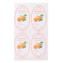 Samolepky na fľaše s motívom marhulovice, 16 kusov v mixe zelenej farby.