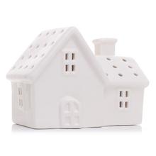Biely LED domček z porcelánu.