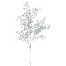 Umelá strieborná papraď s glitrami, 80 cm.