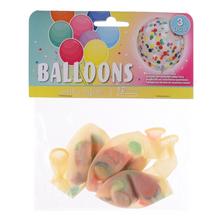 Balón s farebnými konfety, 3 kusy.