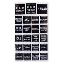 Samolepky na koreničky v čiernej farbe.