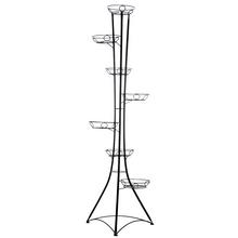 KW032 STOJAN NA 7 KVETOV VEŽA ČIERNA 175CM - FLORASYSTEM