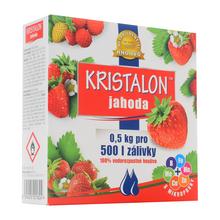 Hnojivo KRISTALON JAHODY 500g s jahodami na obale.