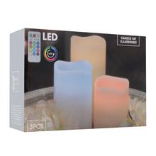 SVIEČKY LED S/3 /V10,12,15x pr.7,5xcm/s diaľ. ovl./časov/9xAAA1,5V/ - FLORASYSTEM
