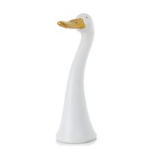 Husacia hlava biela so zlatým zobákom