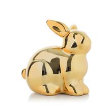 Zlatý porcelánový zajačik