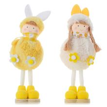 Deti stojace bielo/žlté so zajko uškami mix/2, 23 cm, balenie 12 ks.