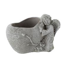 Obal srdce anjel cement sivá