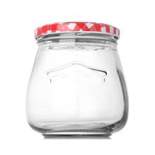 Pevná sklenená fľaša Amfora s vrchnákom 500ml.