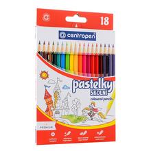 Sada 18 farebných pasteliek Centropen.