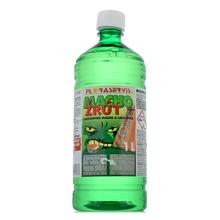 Fľaša herbicídu MACHOŽRUT 1L s jasne zelenou tekutinou.