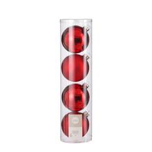 GUĽA SKLO červená 4 kusy - d10cm - FLORASYSTEM