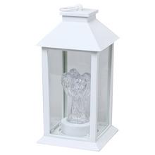 Biela LED lucerna s anjelom.