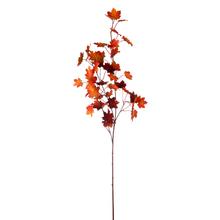 Umelý konár s oranžovo-červenými listami na jeseň, 76 cm.