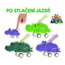 Dinosaurus jazdiaci po stlačení, 3 rôzne druhy.