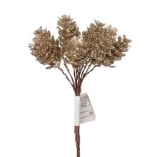 Zápich šišky v šampanskom glitere, 12 cm.