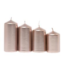 Sada štyroch adventných sviečok v ružovom zlate.