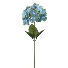 Umelá kvetina hortenzia modro-zelená 44 cm