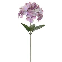 Umelá kvetina hortenzia s lila stopkou, 44 cm.