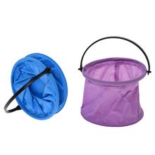 Skladacie vedierko na hračky v modrej a fialovej farbe.