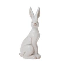 Biely keramický zajačik s výškou 29,5 cm.