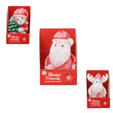 Figúrka zimných priateľov, ručne vyrobená sviečka.