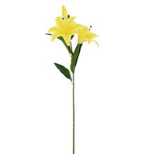 Umelá žltá ľalia s dĺžkou 80 cm.