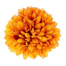 Hlava chryzantémy v oranžovo-červenej farbe s priemerom 10 cm.