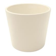 Krémový keramický obal na kvetináče s výškou 22 cm a priemerom 24 cm.