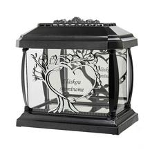 Lampión Panteon srdce grafit s nápisom 'S láskou spomíname'