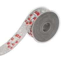 Vianočná stuha sivá s krajinkou, 4cm x 2m.