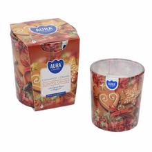 Vianočná voňavá sviečka s arómou škorice a klinčeka.