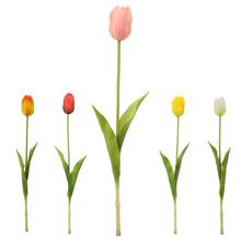 Umelé tulipány v mixe farieb, 42 cm vysoké.