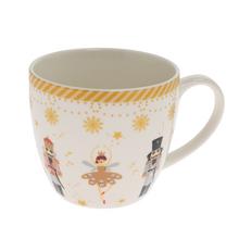 Vianočná šálka s balerínou a figúrkami.