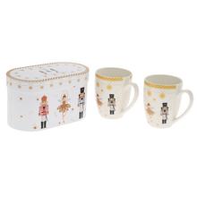 Sada dvoch šálok s vianočným motívom baleríny.