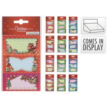 Vianočné nálepky s glitrom na darčeky.