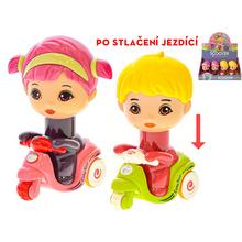 Bábika a panáčik na skútri, 14 cm