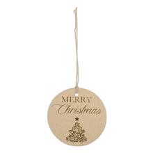 Vianočná kartička na víno s textom MERRY Christmas.