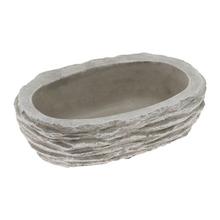 Obal oválny cement bledo-sivý 25 cm
