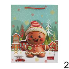 Vianočná darčeková taška s motívom tučniaka a Mikuláša.