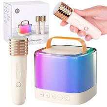 Bezdrôtový mikrofón s reproduktorom a dvoma mikrofónmi.