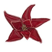 Umelá vianočná ruža bordová na štipci.