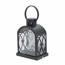Čierna LED lucerna s anjelom.