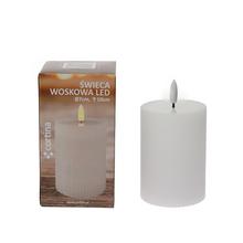 LED sviečka s pohybujúcim plameňom, biela, 10x7 cm
