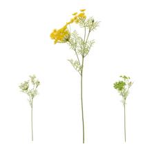 Umelé kvety v jesennom dizajne s žltými a zelenými detailmi.