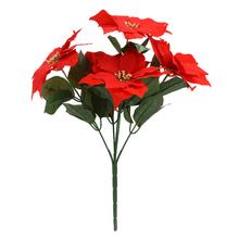 Umelá kytica vianočnej ruže červenej farby.